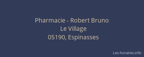 Pharmacie - Robert Bruno