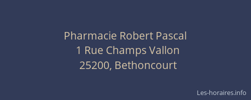 Pharmacie Robert Pascal