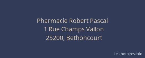 Pharmacie Robert Pascal