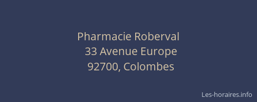Pharmacie Roberval