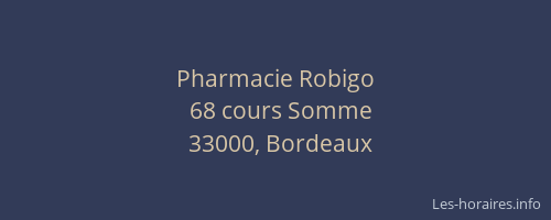 Pharmacie Robigo