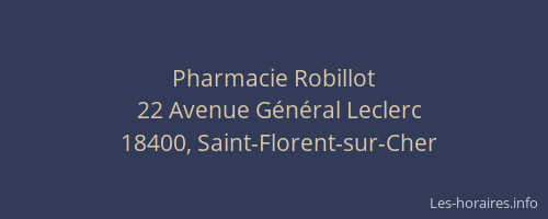 Pharmacie Robillot