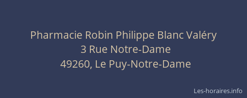 Pharmacie Robin Philippe Blanc Valéry