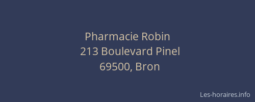 Pharmacie Robin