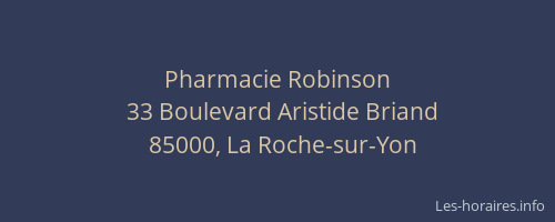 Pharmacie Robinson