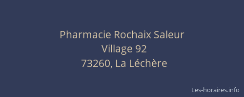 Pharmacie Rochaix Saleur
