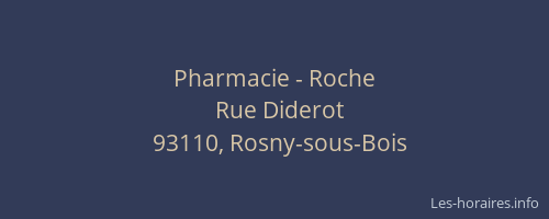 Pharmacie - Roche
