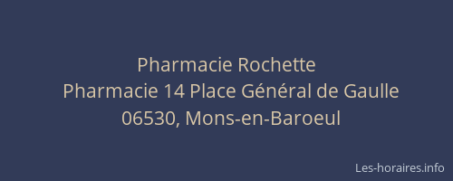 Pharmacie Rochette