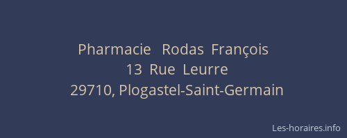 Pharmacie   Rodas  Fran&ccedil;ois