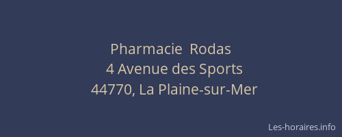Pharmacie  Rodas
