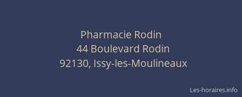 Pharmacie Rodin