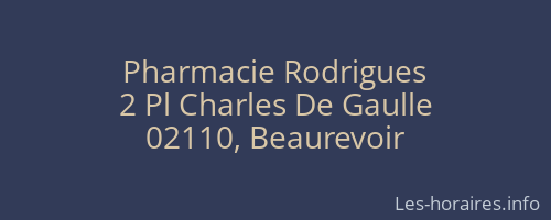 Pharmacie Rodrigues