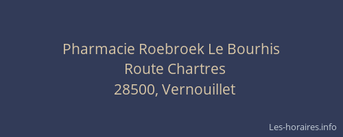 Pharmacie Roebroek Le Bourhis
