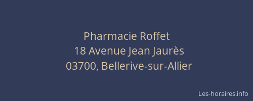 Pharmacie Roffet