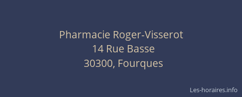 Pharmacie Roger-Visserot
