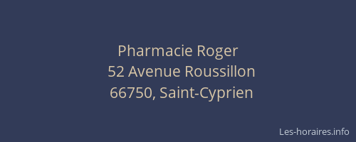 Pharmacie Roger