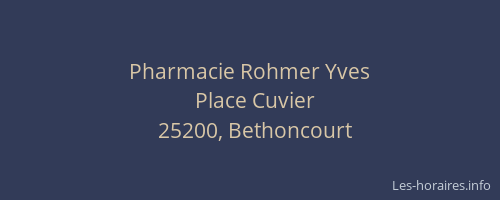 Pharmacie Rohmer Yves