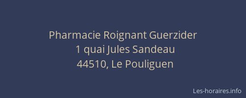 Pharmacie Roignant Guerzider