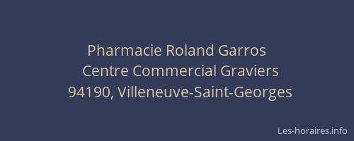 Pharmacie Roland Garros