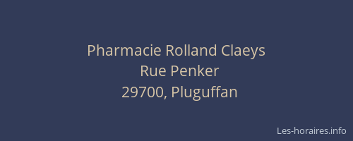 Pharmacie Rolland Claeys