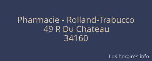 Pharmacie - Rolland-Trabucco