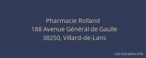 Pharmacie Rolland