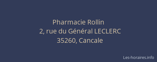 Pharmacie Rollin