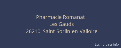 Pharmacie Romanat