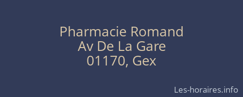 Pharmacie Romand