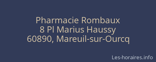 Pharmacie Rombaux