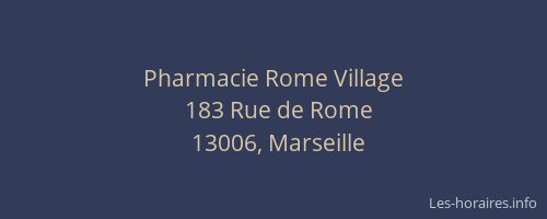 Pharmacie Rome Village