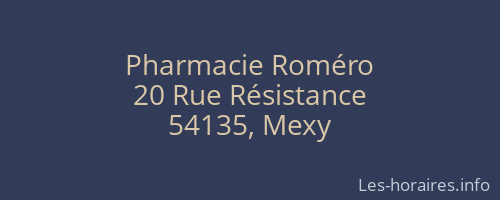 Pharmacie Roméro