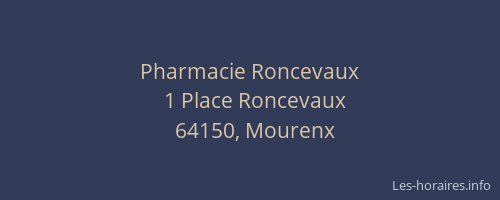 Pharmacie Roncevaux