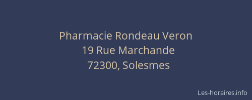 Pharmacie Rondeau Veron
