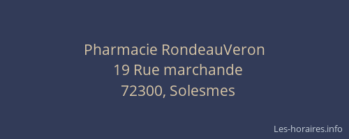 Pharmacie RondeauVeron
