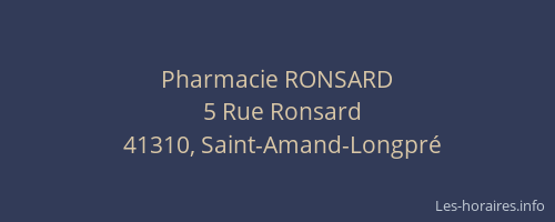 Pharmacie RONSARD