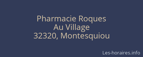 Pharmacie Roques