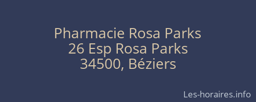 Pharmacie Rosa Parks