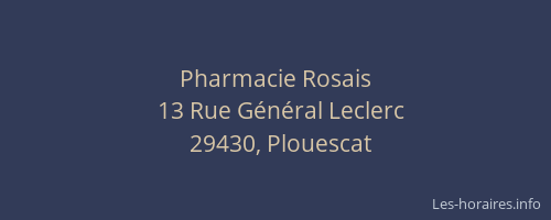 Pharmacie Rosais
