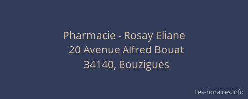 Pharmacie - Rosay Eliane