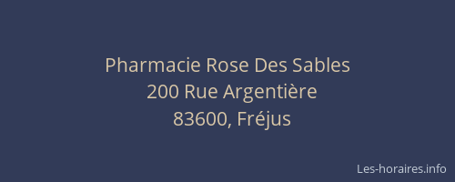 Pharmacie Rose Des Sables