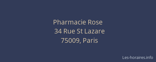 Pharmacie Rose