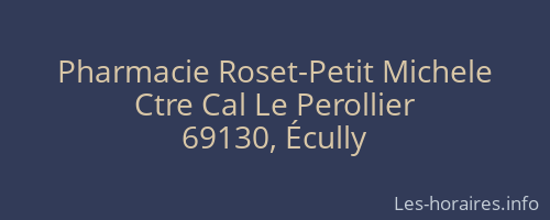 Pharmacie Roset-Petit Michele