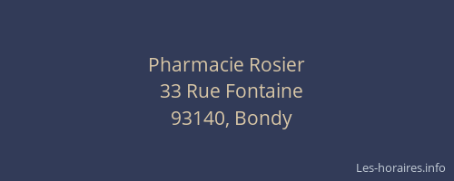Pharmacie Rosier