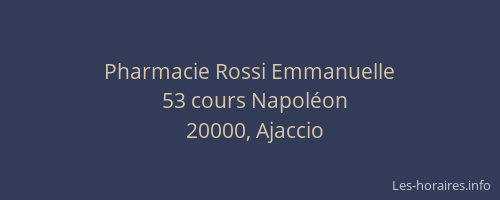 Pharmacie Rossi Emmanuelle
