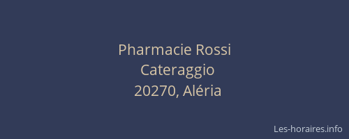 Pharmacie Rossi