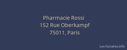 Pharmacie Rossi