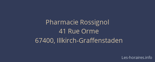 Pharmacie Rossignol