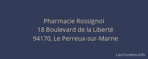 Pharmacie Rossignol