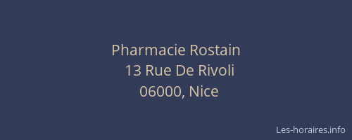 Pharmacie Rostain